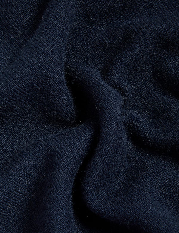 Jersey 100 % cachemira con cuello en pico - ES