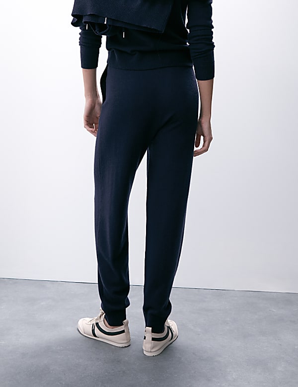 Pure Cashmere Tapered Ankle Grazer Joggers - AL