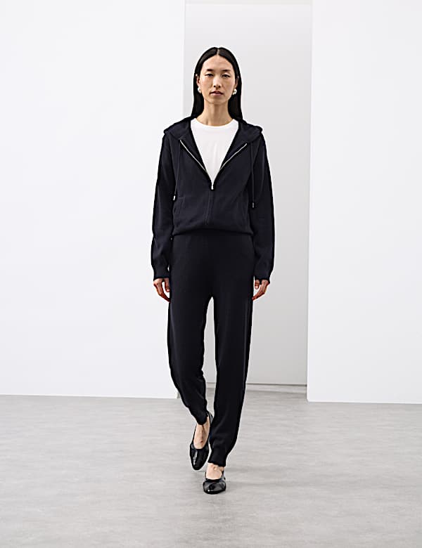 Pure Cashmere Tapered Ankle Grazer Joggers - US