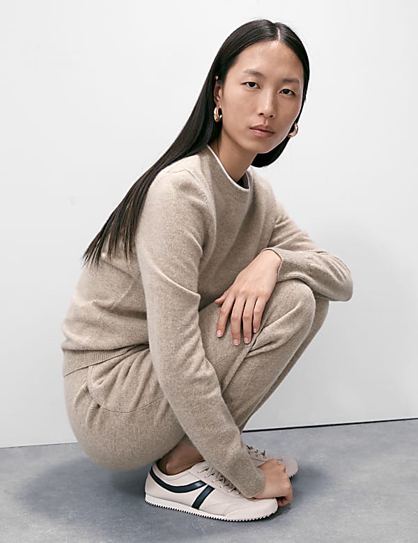 Pure Cashmere Tapered Ankle Grazer Joggers - JP