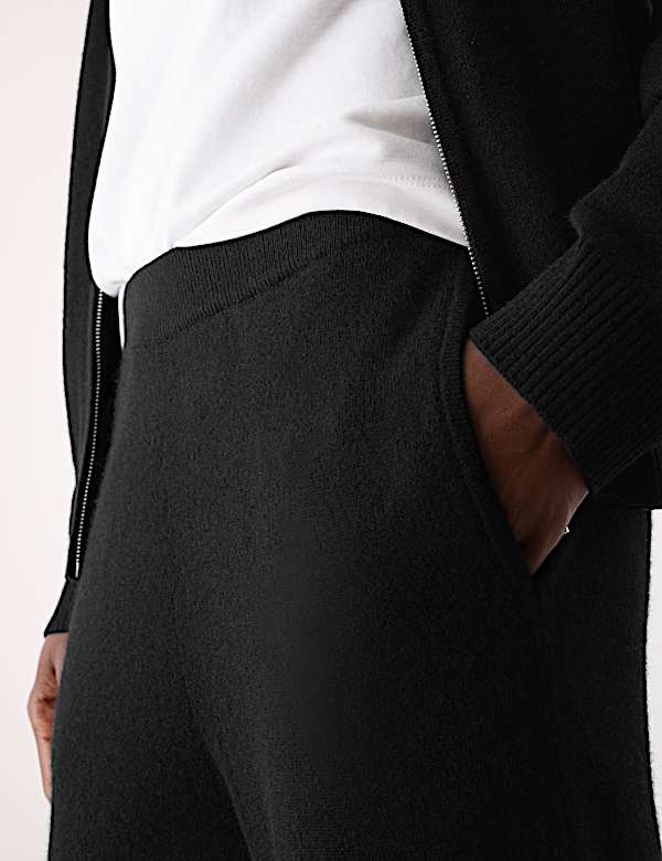 Pure Cashmere Tapered Ankle Grazer Joggers - HU