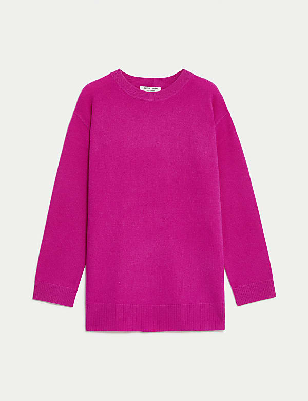 Pure Cashmere Longline Jumper FUCHSIA Jumpers M S MY