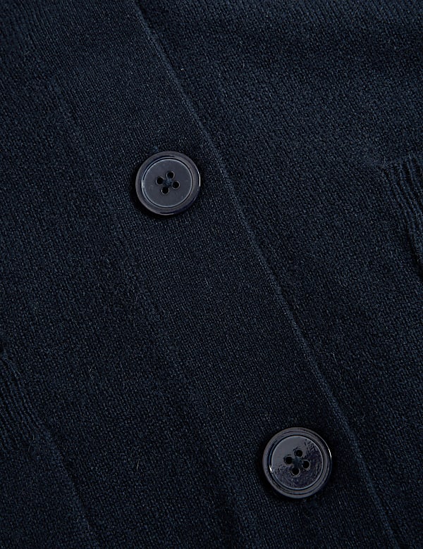 Pure Cashmere V-Neck Button Front Cardigan - MV