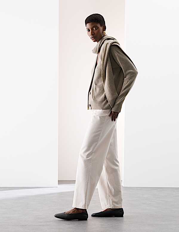 Pure Cashmere V-Neck Button Front Cardigan - JO