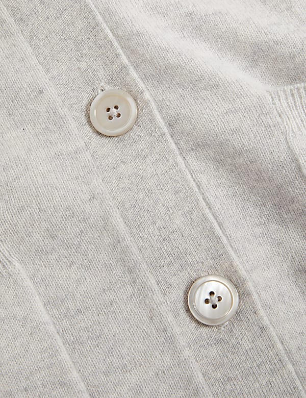 Pure Cashmere V-Neck Button Front Cardigan - KG