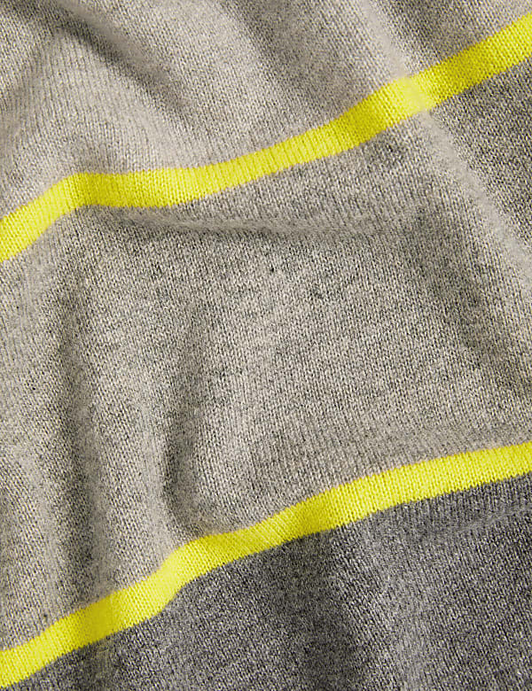 Pure Cashmere Striped Crew Neck Jumper