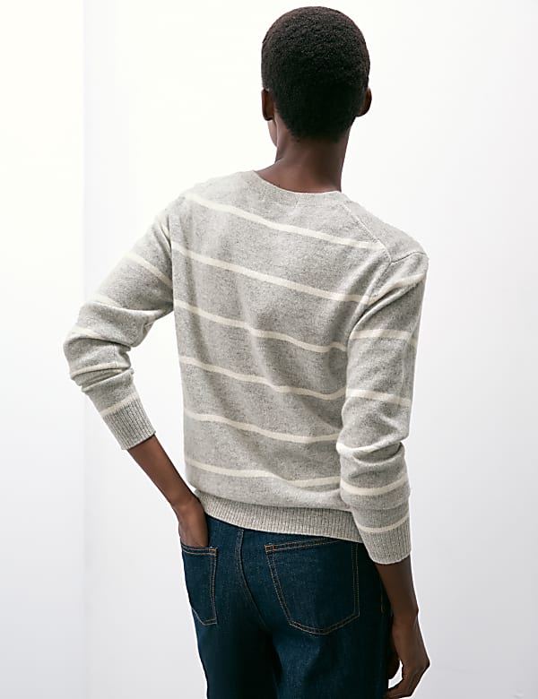 Pure Cashmere Striped Crew Neck Jumper
