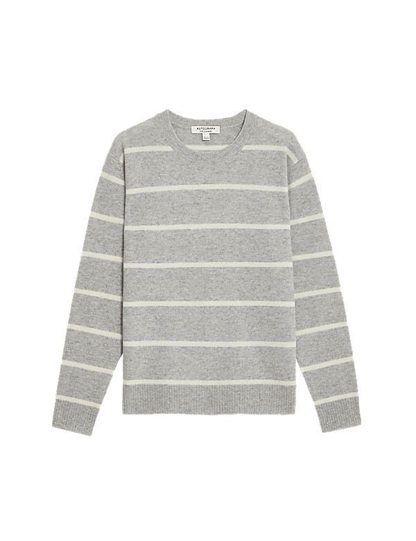 Pure Cashmere Striped Crew Neck Jumper
