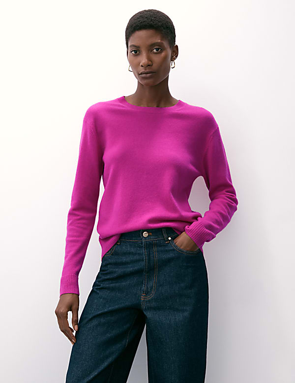 Pure Cashmere Crew Neck Jumper - AL