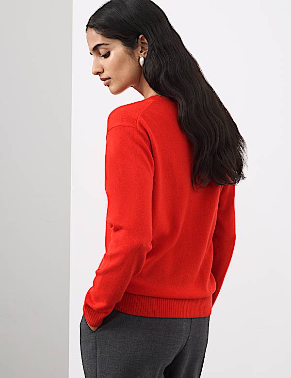 Pullover aus reinem Kaschmir mit Rundhalsausschnitt - DE