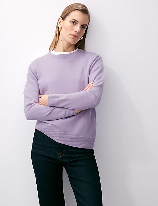 Pull 100 % cachemire &agrave; col rond - FR