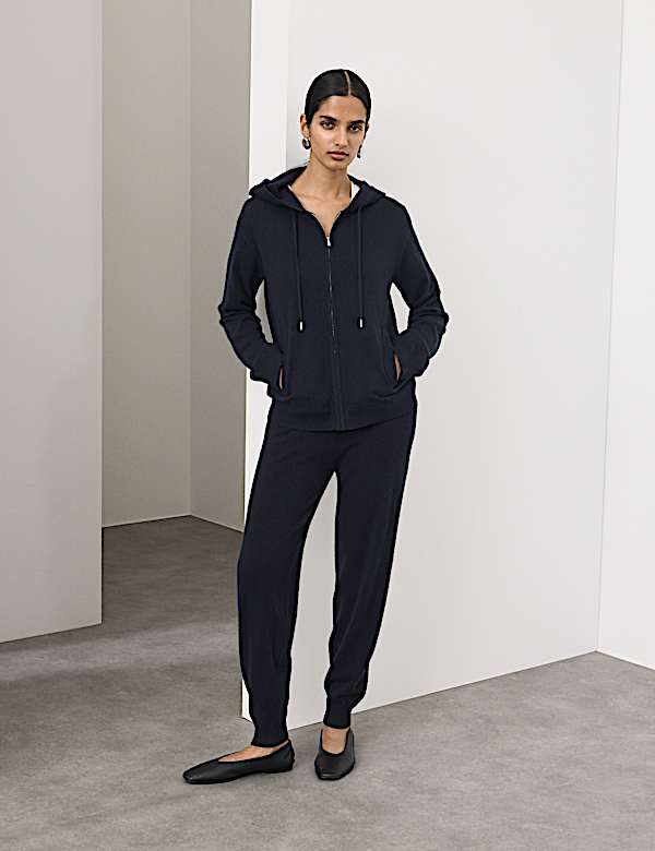 Pure Cashmere Zip Up Hoodie - DE