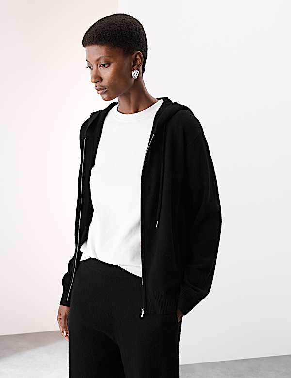 Pure Cashmere Zip Up Hoodie - CH