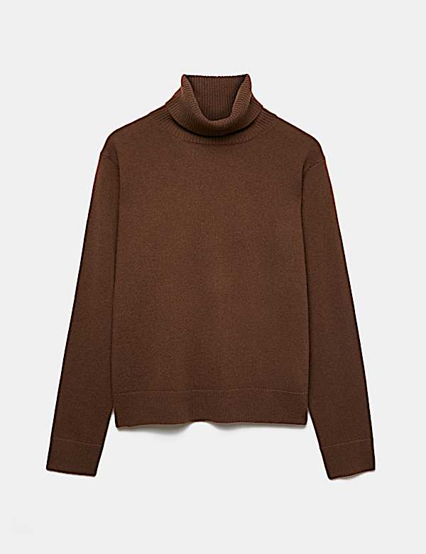 Pure Cashmere Roll Neck Jumper - CH