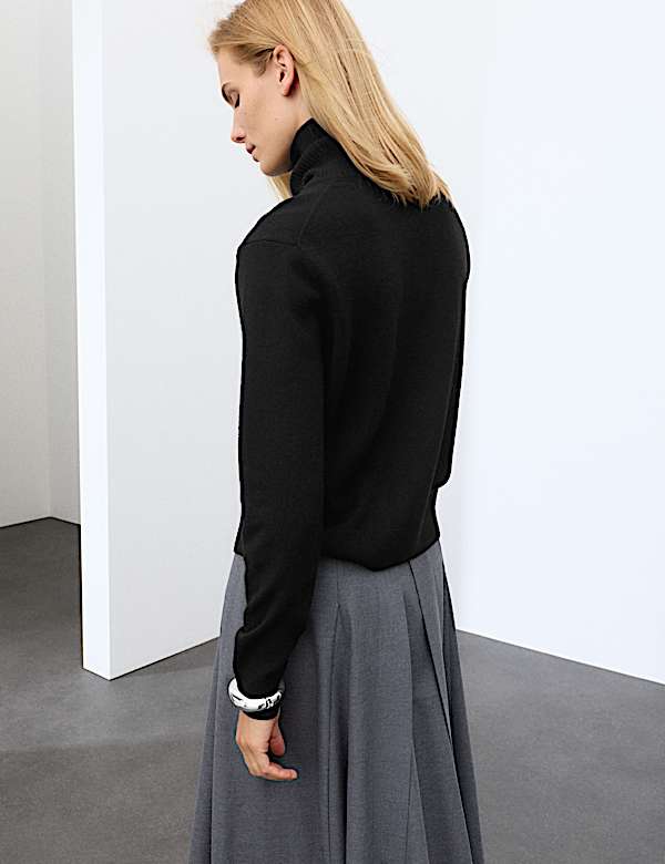 Pure Cashmere Roll Neck Jumper - CZ