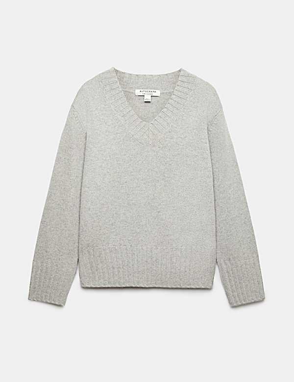 Pure Cashmere V Neck Relaxed Fit Jumper - JO