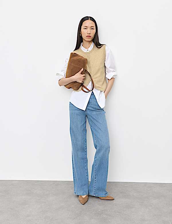 Dzianinowa kamizelka 100% kaszmiru zapinana na guziki - PL