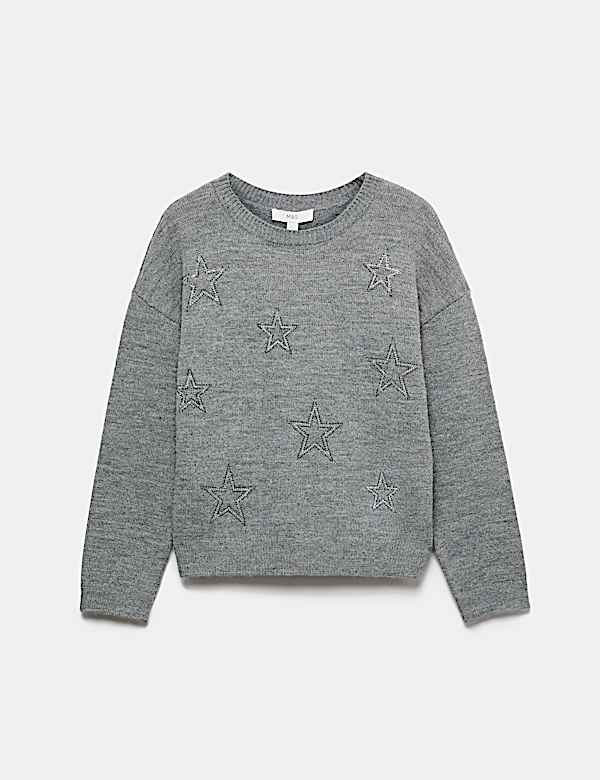 Star Embellished Crew Neck Jumper - VN