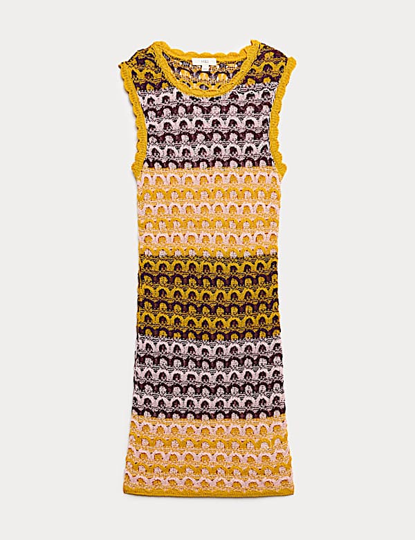 Cotton Rich Textured Knitted Mini Dress - VN