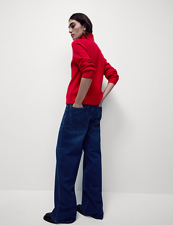 Ribbed Roll Neck Jumper