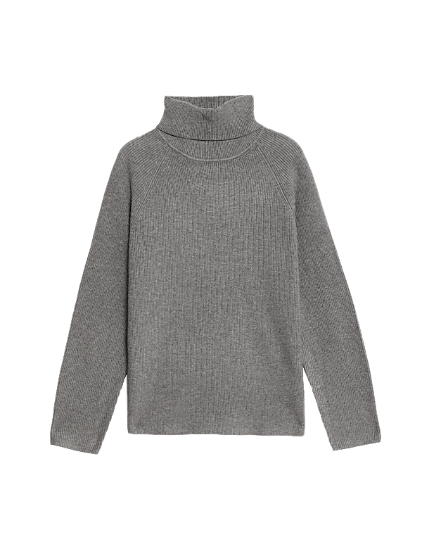 Ribbed Roll Neck Jumper
