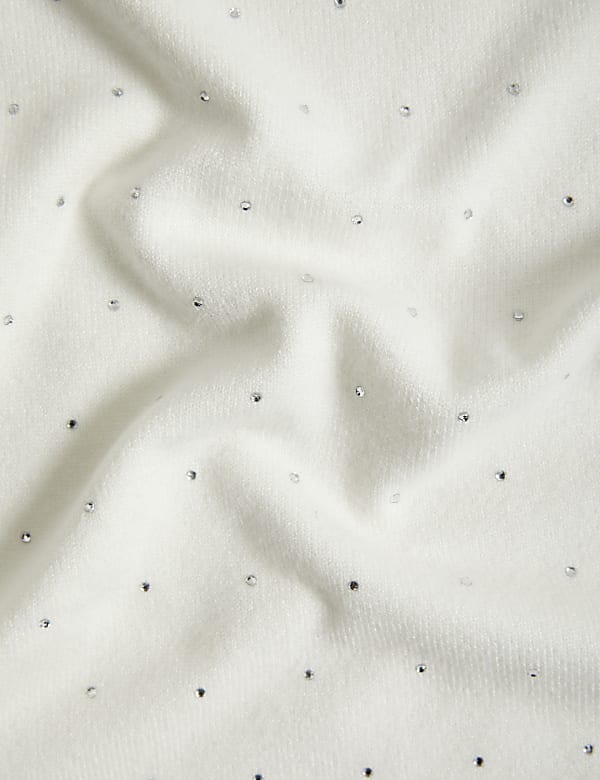 Soft Touch Embellished Crew Neck Jumper