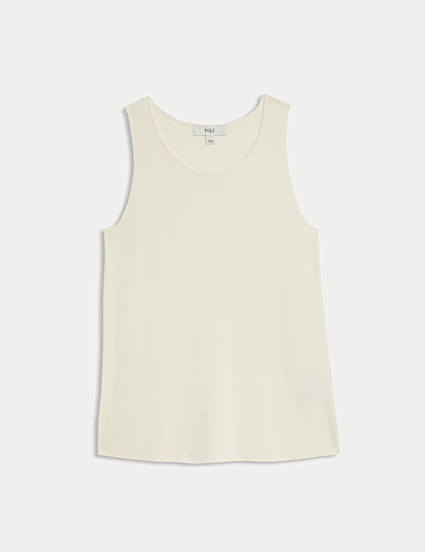 Maillot de corps en maille &agrave; col rond - FR