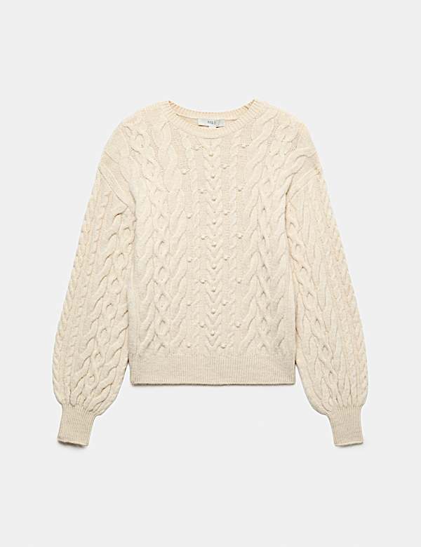 Cable Knit Crew Neck Slim Fit Jumper - MV