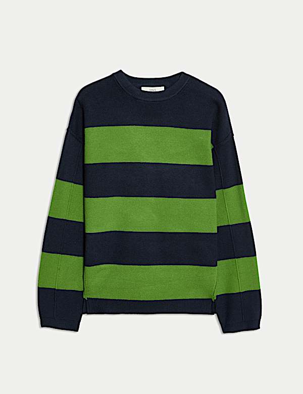 Soft Touch Striped Crew Neck Jumper - NZ