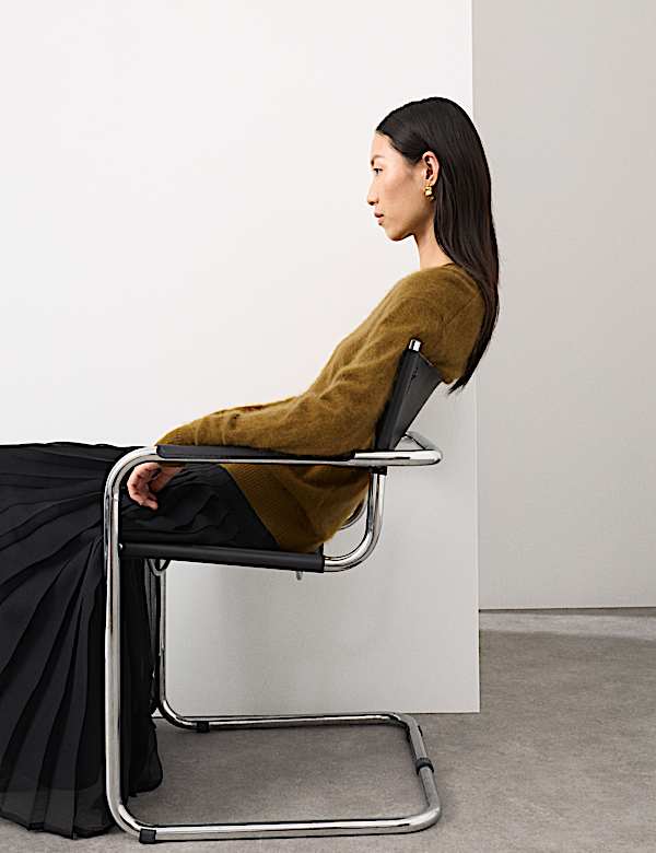 Brushed Wool with Cashmere Crew Neck Jumper - NZ