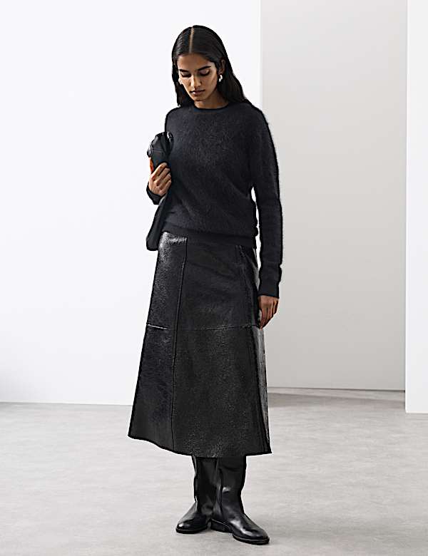 Brushed Wool with Cashmere Crew Neck Jumper - SE