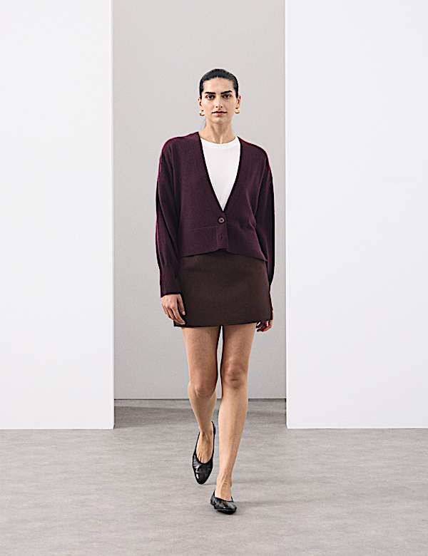 Pure Cashmere V-Neck Cardigan - GR