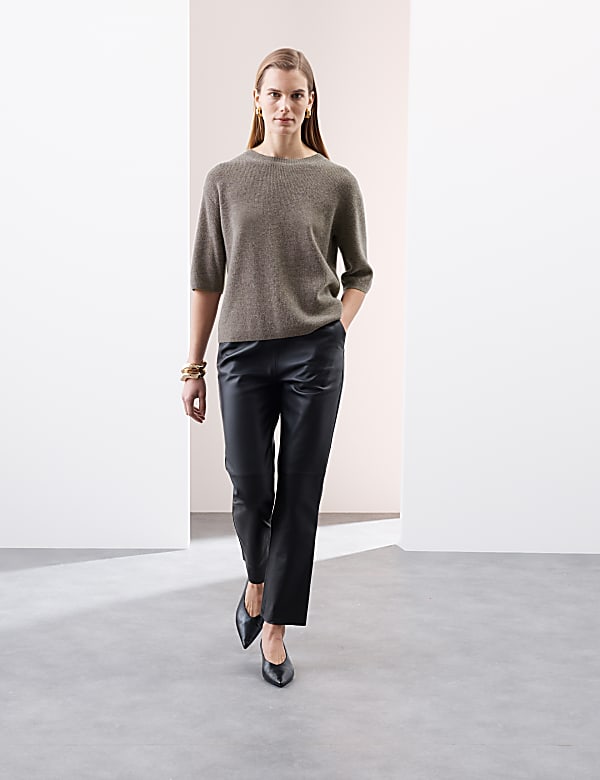 Merino Wool Rich Knitted Top with Cashmere - FR