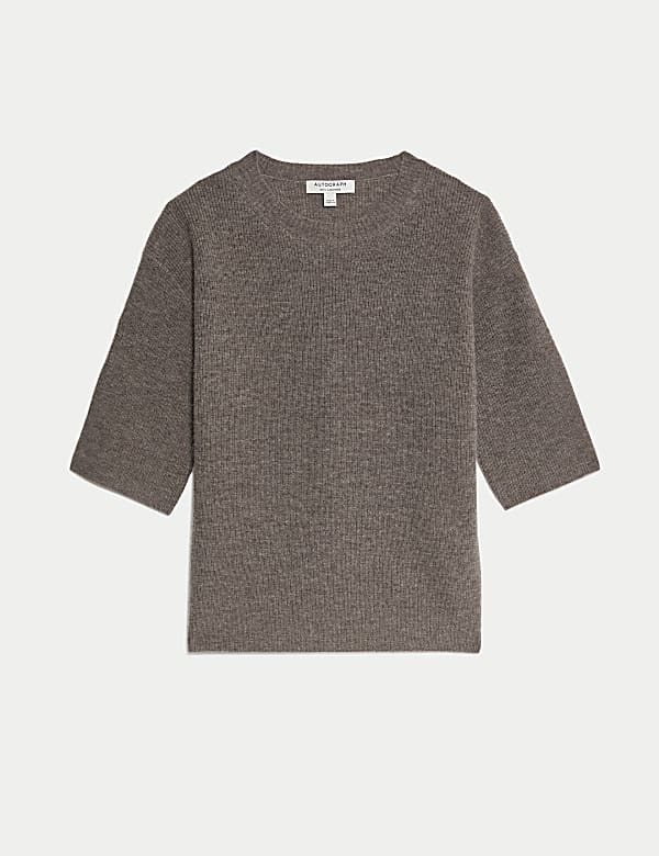 Merino Wool Rich Knitted Top with Cashmere - FR