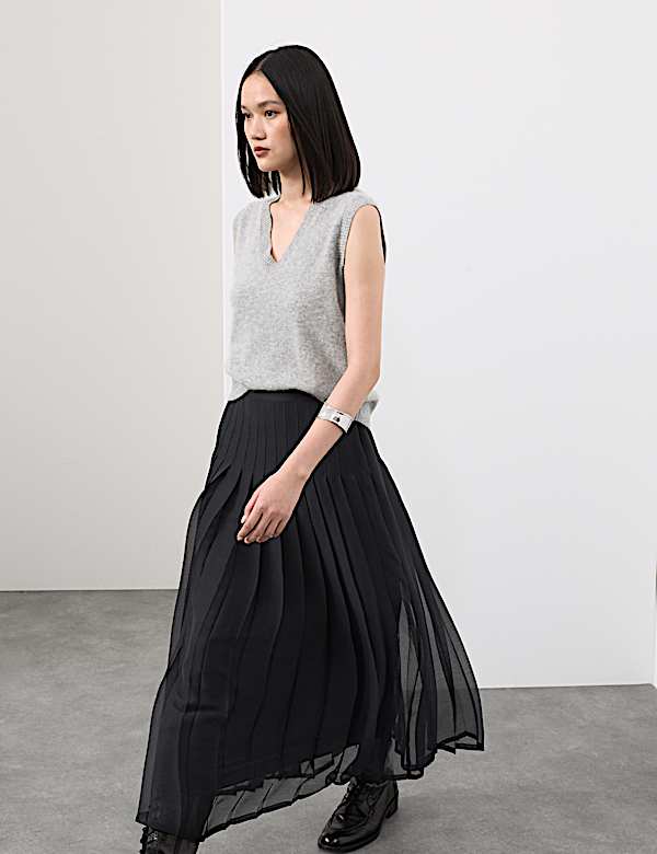 אפודה סרוקה מתערובת צמר בתוספת קשמיר - IL