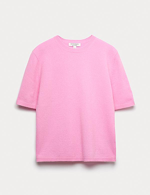 Pure Cashmere Textured Crew Neck Knitted Top - MV