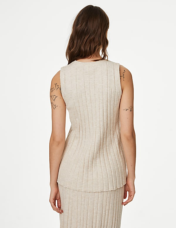 Textured Crew Neck Knitted Top