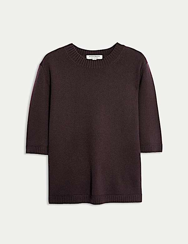 Merino Wool Rich Knitted Top with Cashmere - HR