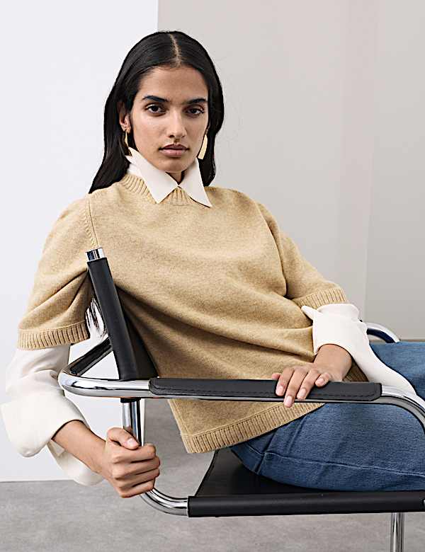 Merino Wool Rich Knitted Top with Cashmere - PL