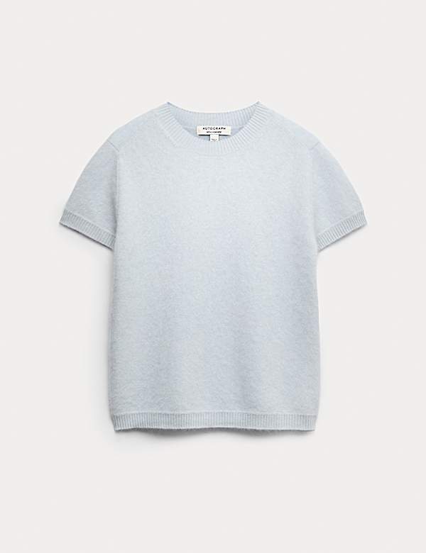 Wool Rich Brushed Knitted Top with Cashmere - DK