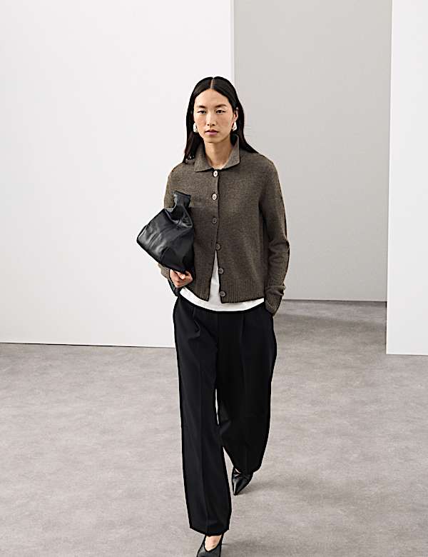 Merino Wool Rich Cardigan With Cashmere - CY