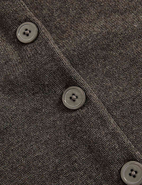 קרדיגן מבד עשיר בצמר מרינו בשילוב קשמיר - IL