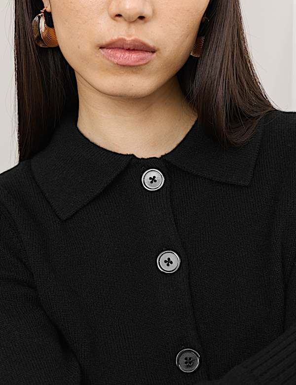 Merino Wool Rich Cardigan With Cashmere - EE