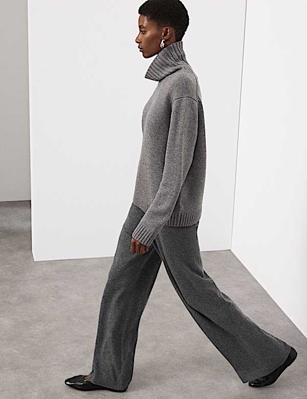 Pull coupe décontractée en laine mérinos avec cachemire - CH