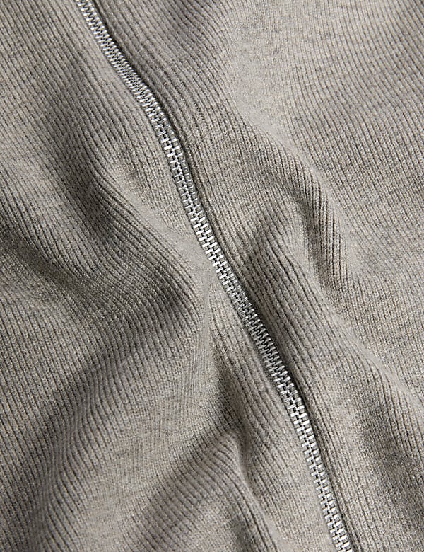 Blouson en maille textur&eacute;e &agrave; encolure ronde - FR