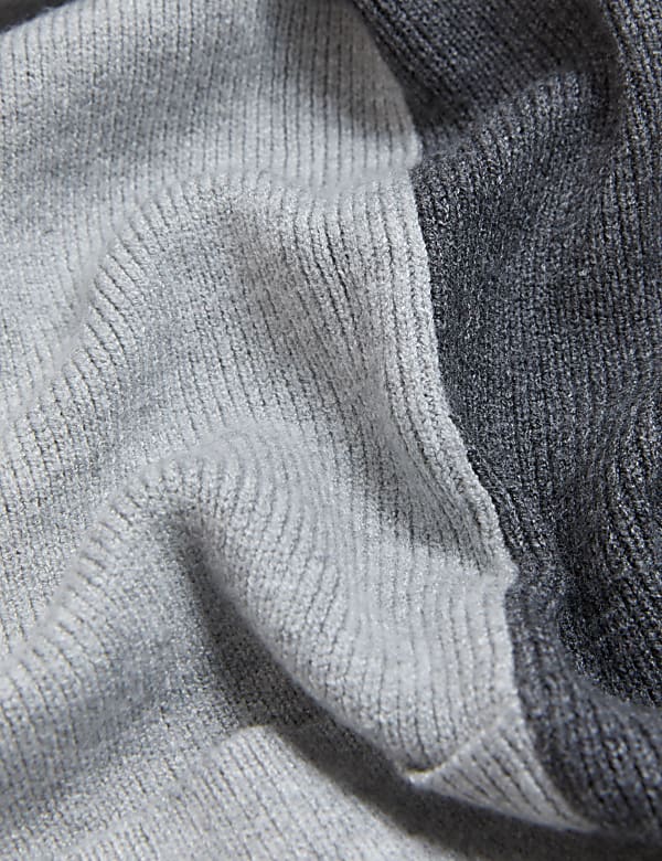 Soft Touch Colour Block Relaxed Cardigan