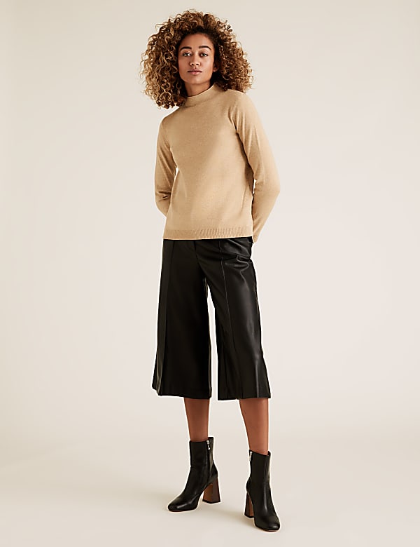 Soft Touch Funnel Neck Relaxed Jumper
