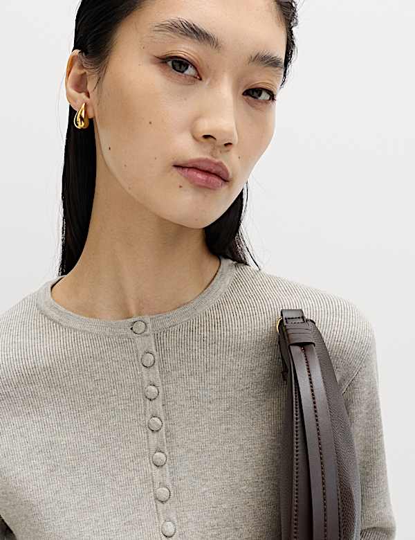 Soft Touch Crew Neck Peplum Fitted Cardigan - AU