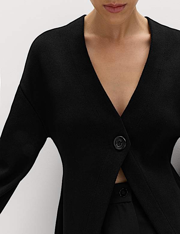 Soft Touch V-Neck Knitted Jacket - ES