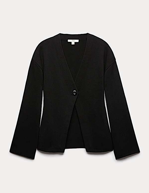 Soft Touch V-Neck Knitted Jacket - ES